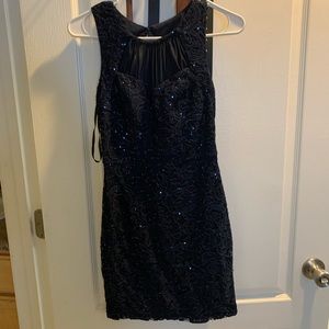 Blue sequence party dress